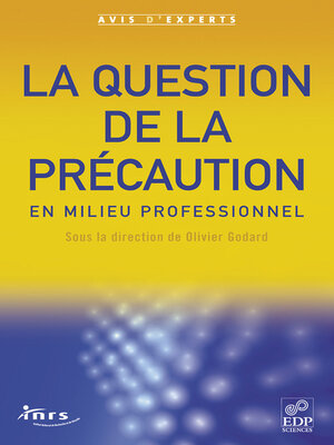 cover image of La question de la précaution en milieu professionnel
